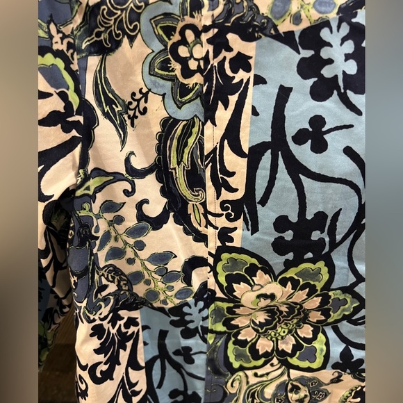 Chico's size 0 Cotton blend floral summer spring light jacket - Picture 13 of 13